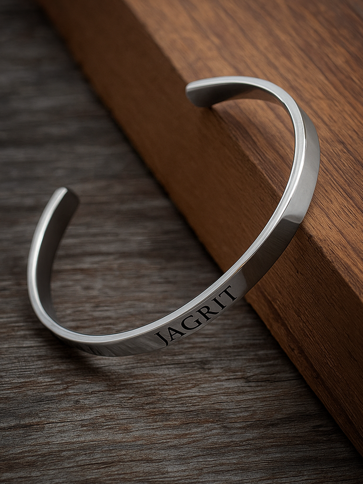 Silver Cuff Unisex Bracelet